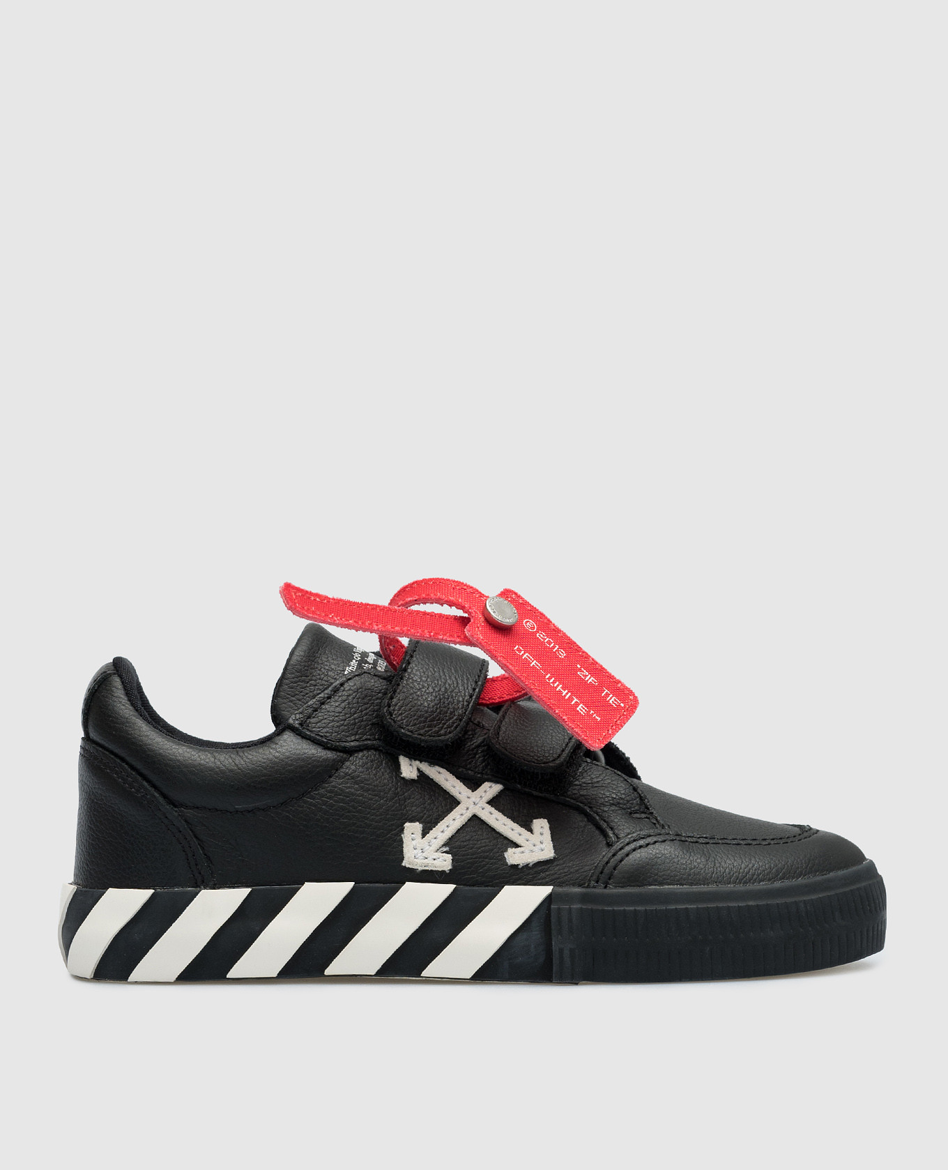 

Children's black Vulcanized leather sneakers with logo Off-White, Черный