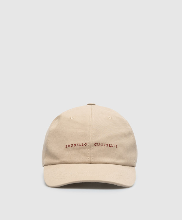 Brunello Cucinelli - Beige cap with logo M252D9992 - shop with