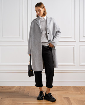 Solotre Gray melange cashmere jumper M3R0153R