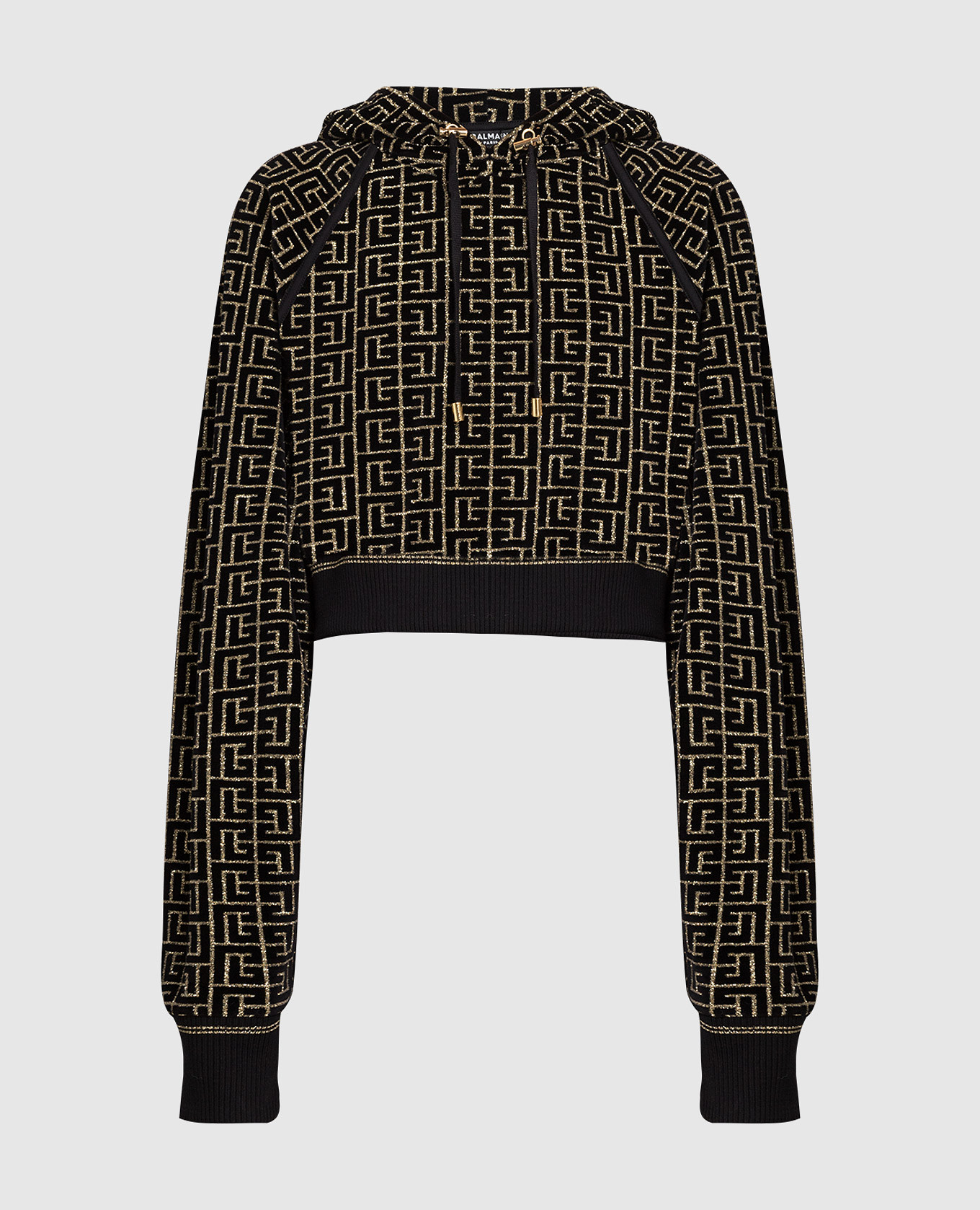

Black hoodie with lurex Balmain