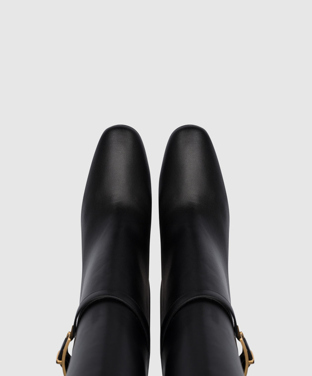 Sergio Rossi - Nora black leather boots A99771MNAN07 - shop with