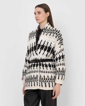 Brunello Cucinelli Patterned cashmere and wool cardigan M6Z603216