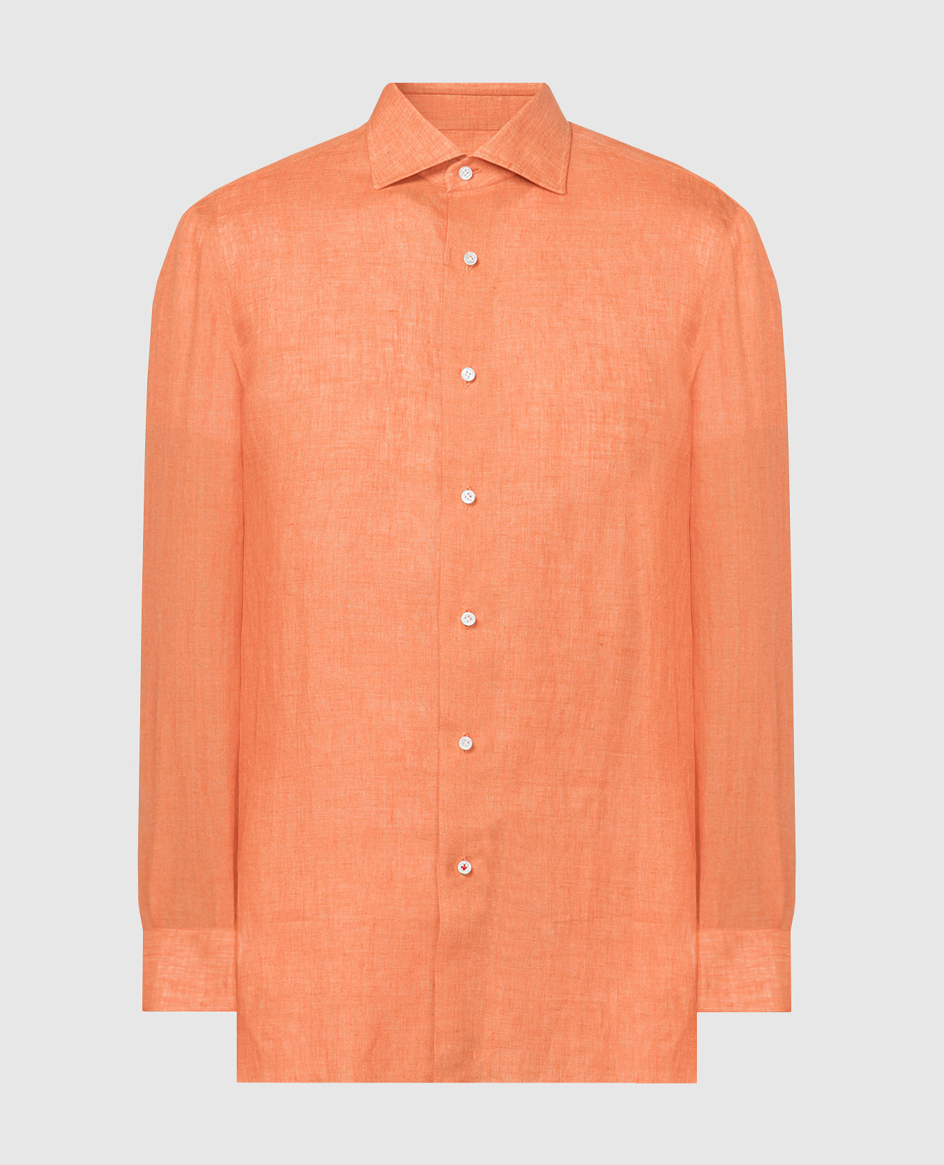 Orange linen shirt isaia