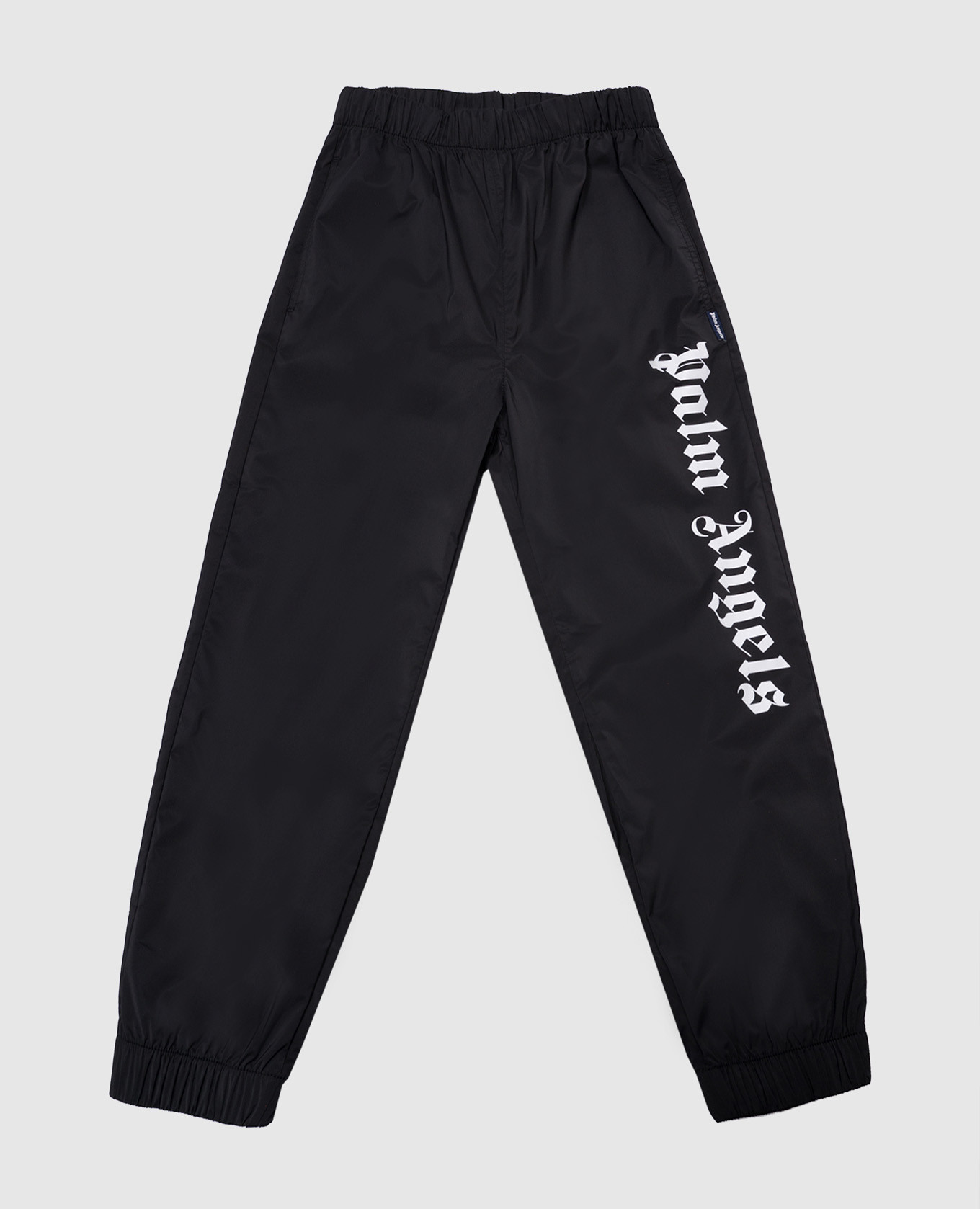 

Children's black sweatpants with a contrasting logo print Palm Angels