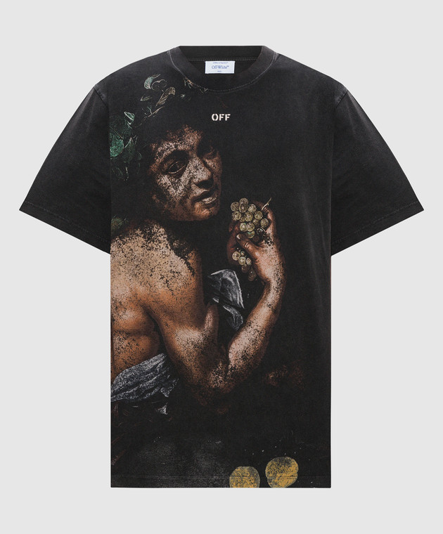 Off-White - Bacchus Skate Brown T-Shirt OMAA027F23JER005