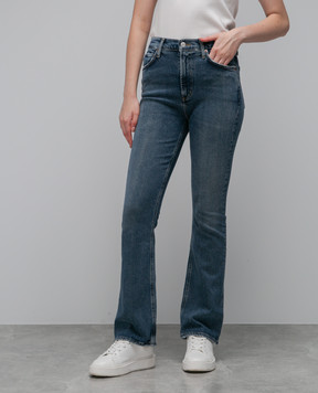AGOLDE Blue flared jeans Nico with a distressed effect A91791255