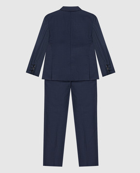 Stefano Ricci Children's blue suit made of wool Y1SF371900HC3241