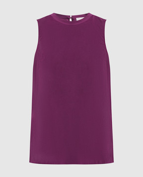 Brunello Cucinelli Top in seta viola MF948DA200