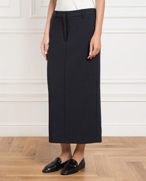 Brunello Cucinelli Blue skirt with monil chain MP097G3442