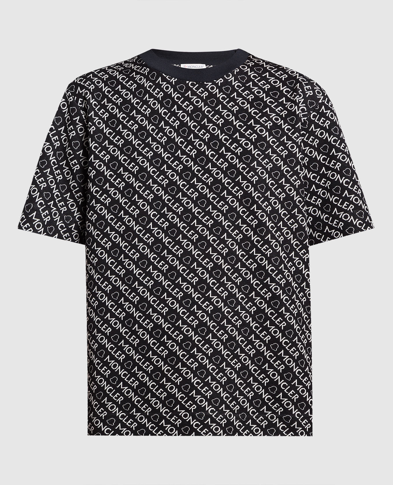 

Black t-shirt with contrasting monogram pattern Moncler