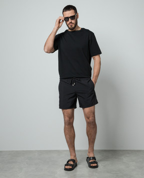 Vilebrequin Black logo swim shorts MOOC4A00