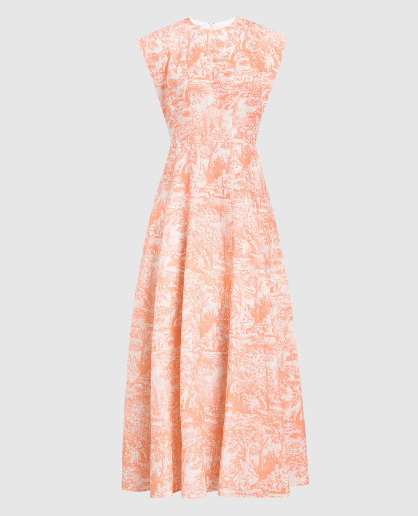 

Orange maxi dress in Toile de Jouy print Philosophy di Lorenzo Serafini