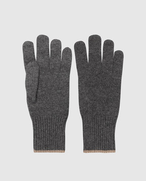 Brunello Cucinelli Gray cashmere gloves M2293118