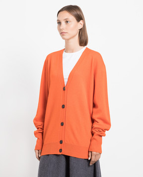 Jil Sander Orange cashmere cardigan J02GP0052J13201