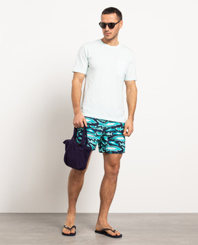Vilebrequin Moorea blue print swim shorts MOOC3B07