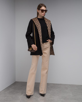 Valentino Reversible wool coat with Toile Iconographe pattern 3B3CA6P57YB