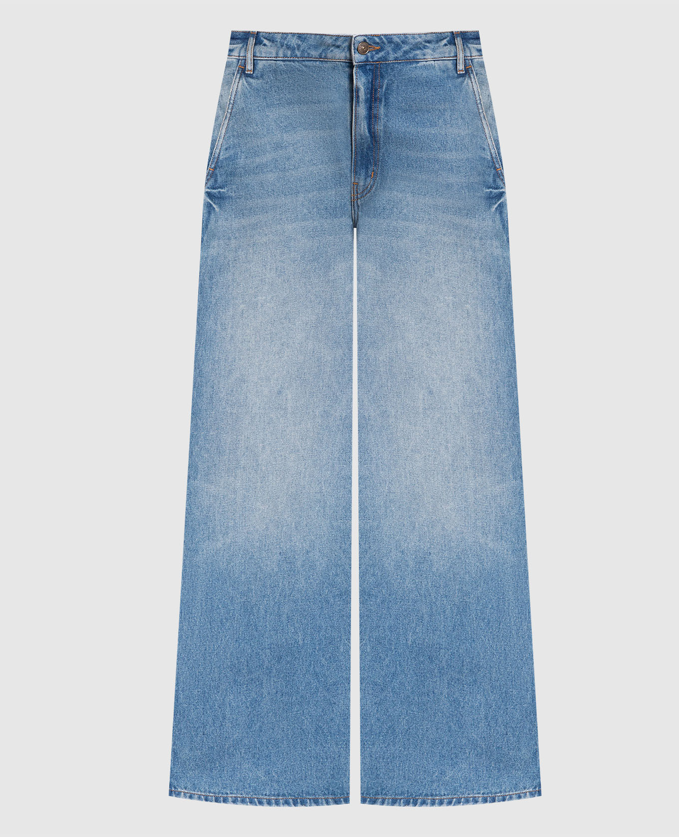 

Blue jeans with a distressed effect Gauchere, Голубой