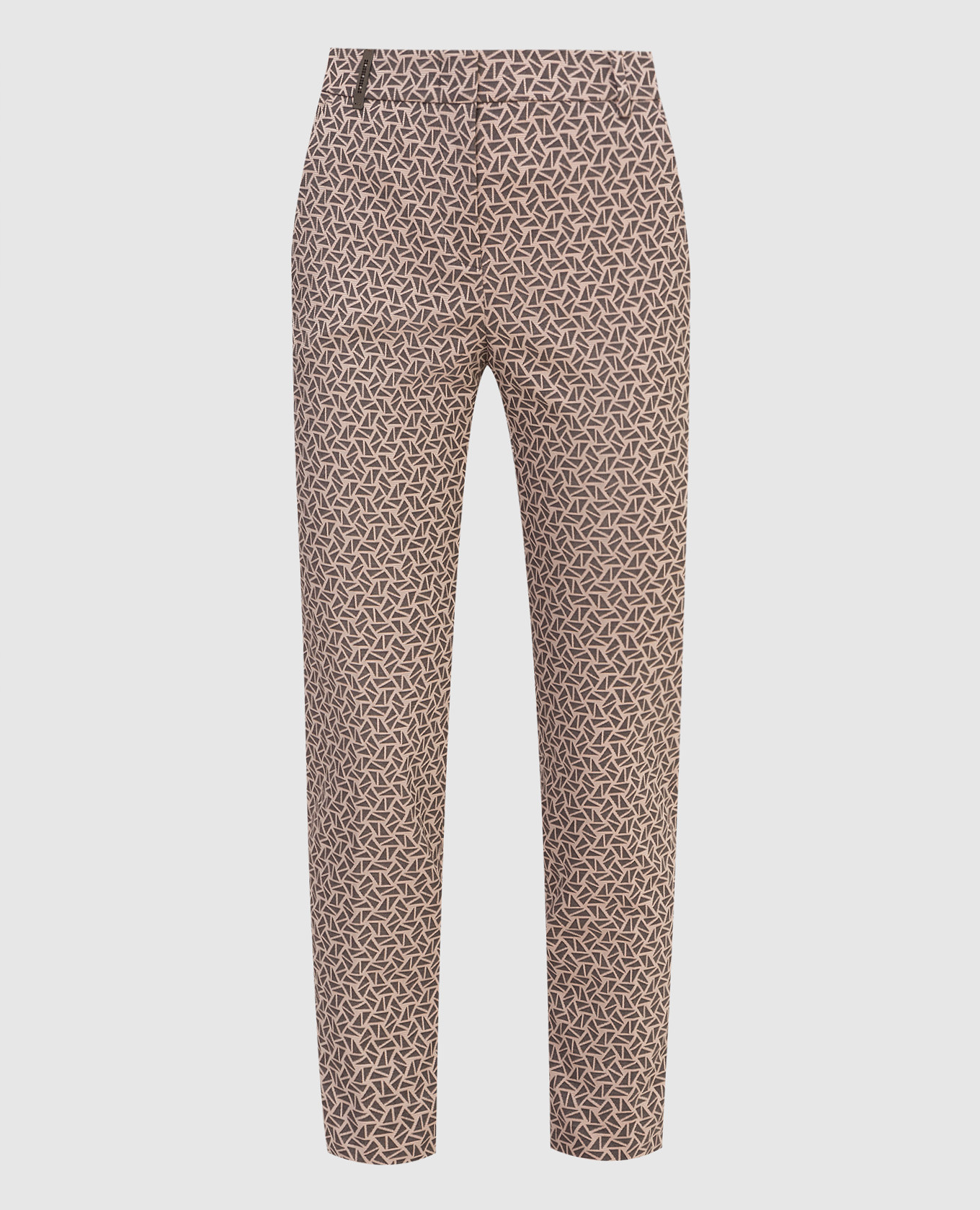 

Trousers in a geometric pattern with slits Peserico, Beige