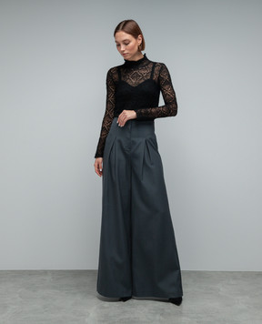 CO Gray wool palazzo pants 5034NWG
