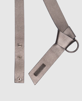 Peserico Green leather belt with a knot S32540C009436