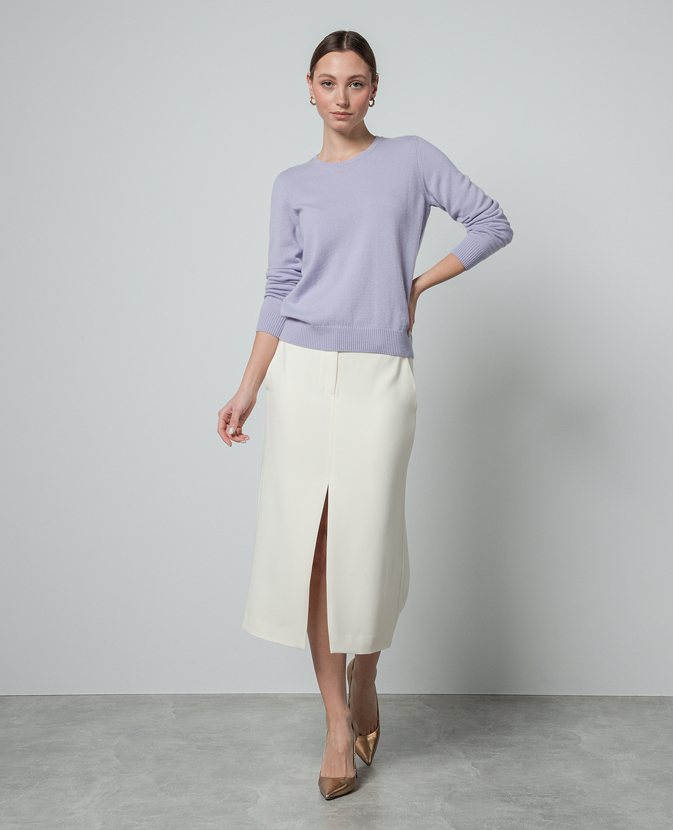 

Purple cashmere sweater COLOMBO, Violet