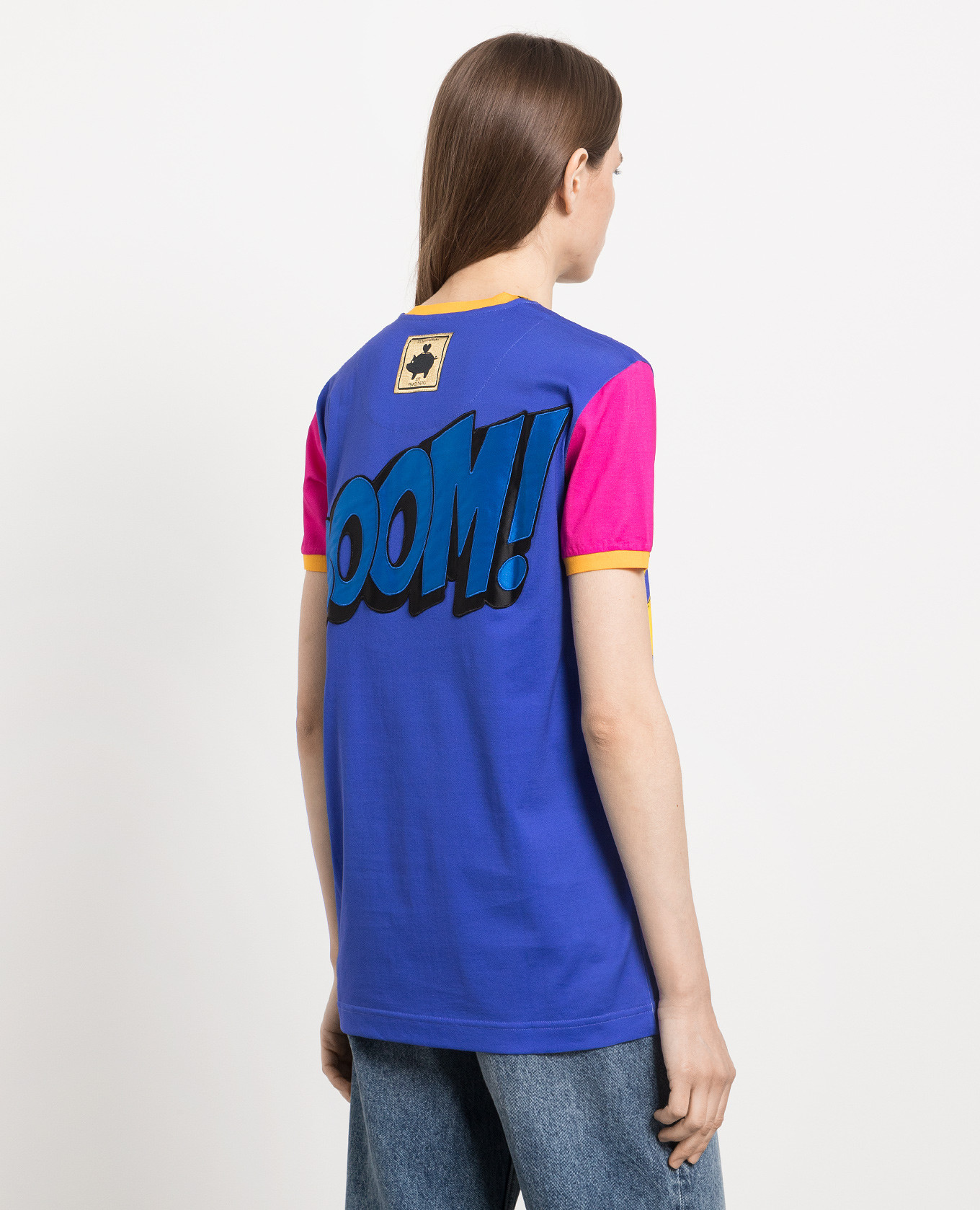 Blue Pig Supergirl Print T-Shirt Dolce&Gabbana 4