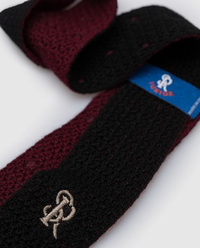 Stefano Ricci Children's black tie made of cashmere and silk in peas YCRMTSR1001