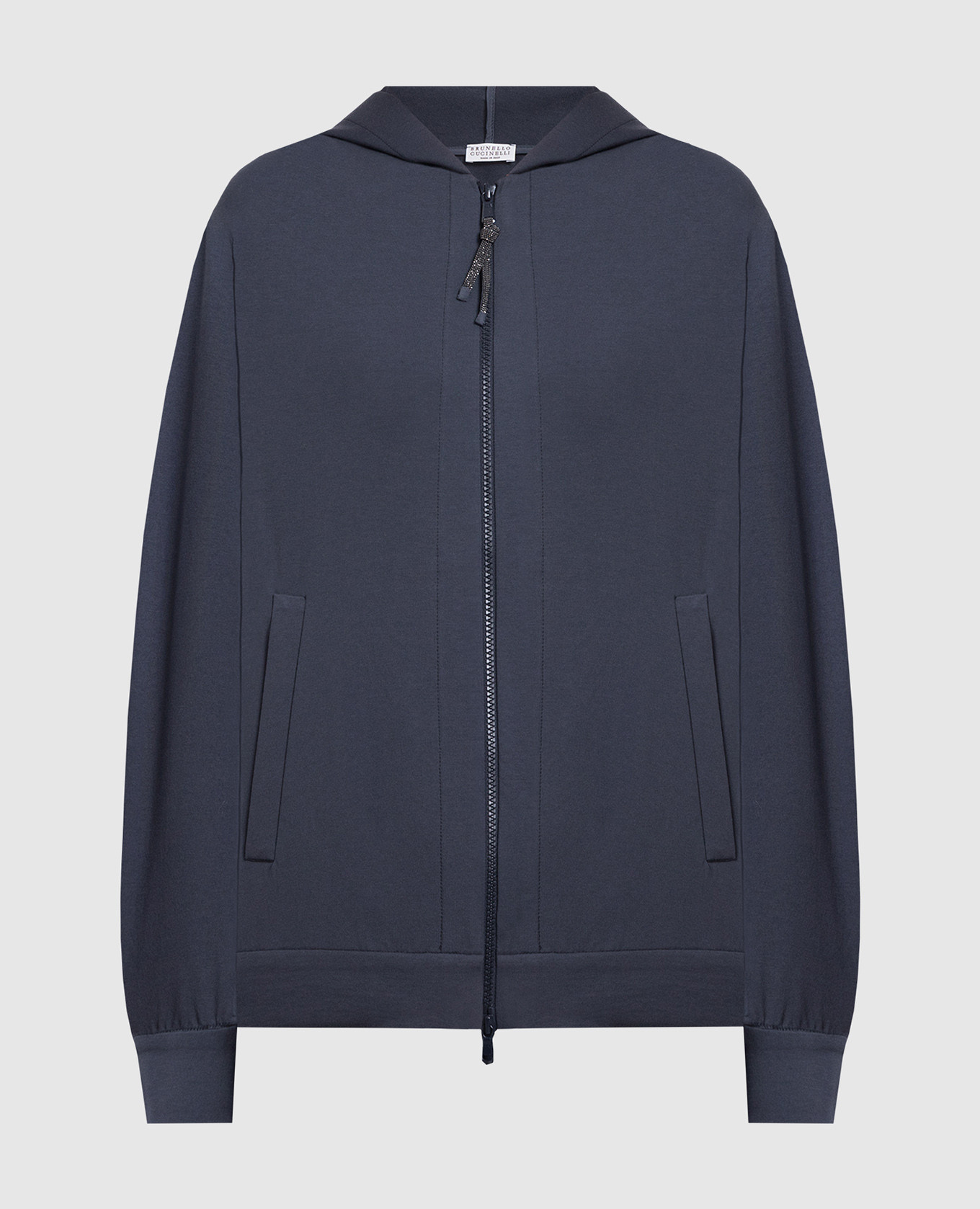 

Blue sports jacket with monil chain Brunello Cucinelli, Синий