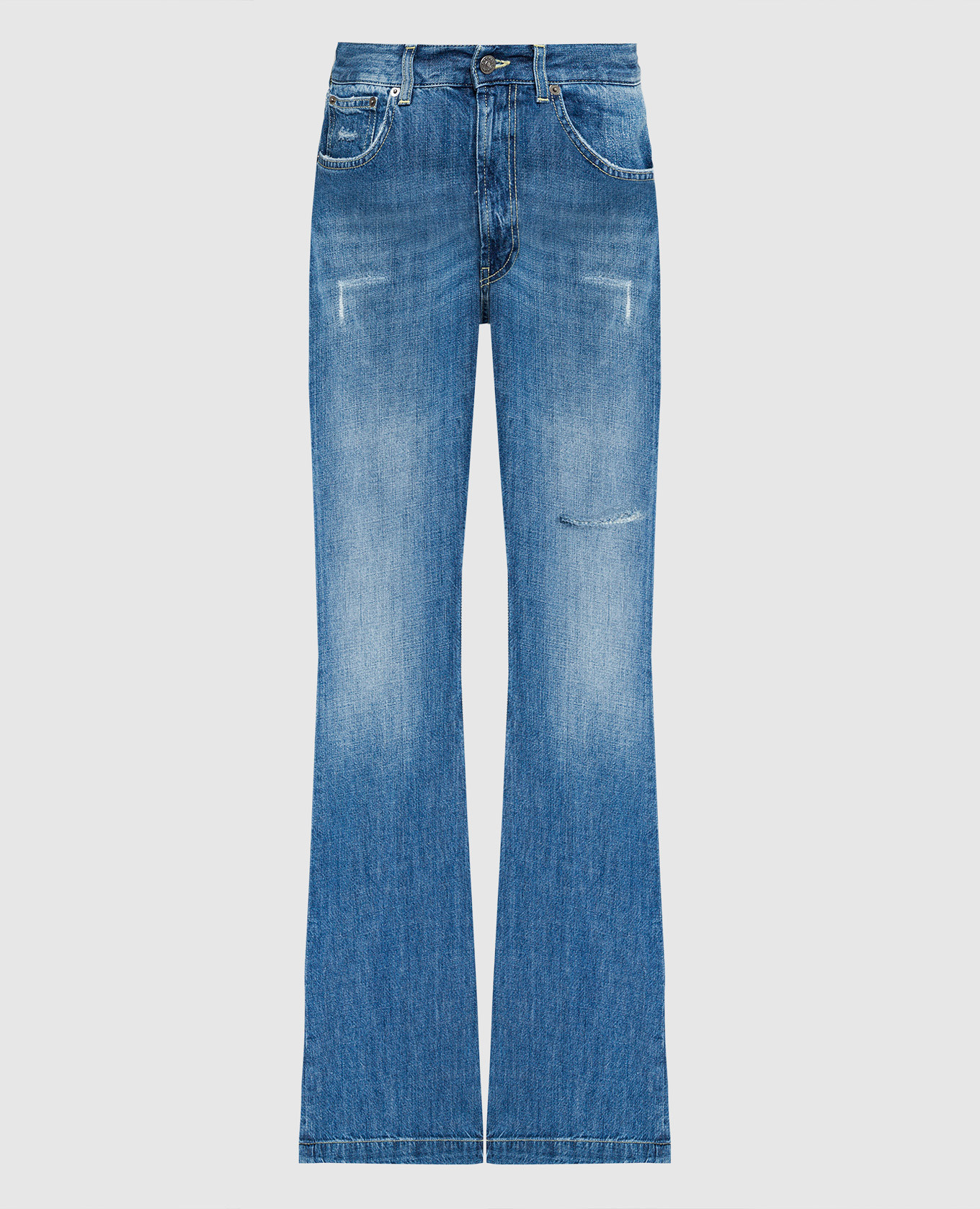 

Blue flared jeans with a distressed effect Dondup