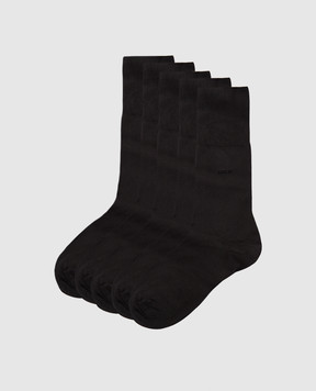 CDLP A set of khaki socks with a logo pattern MSO006012025