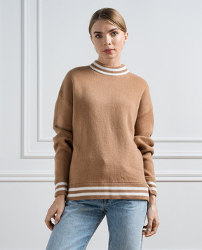 Allude Brown wool and cashmere sweater 23517711