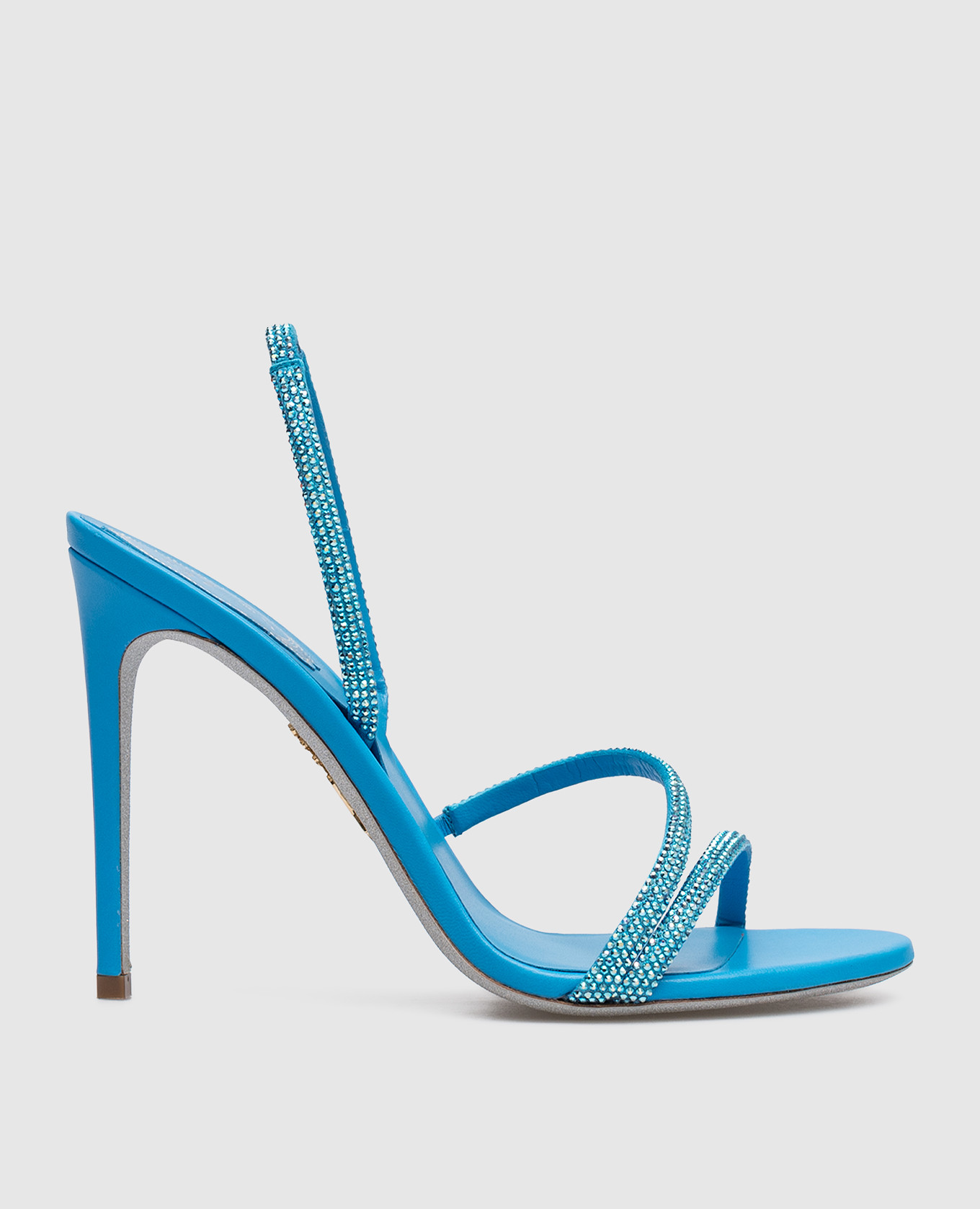 Blue irina sandals with crystals rene caovilla