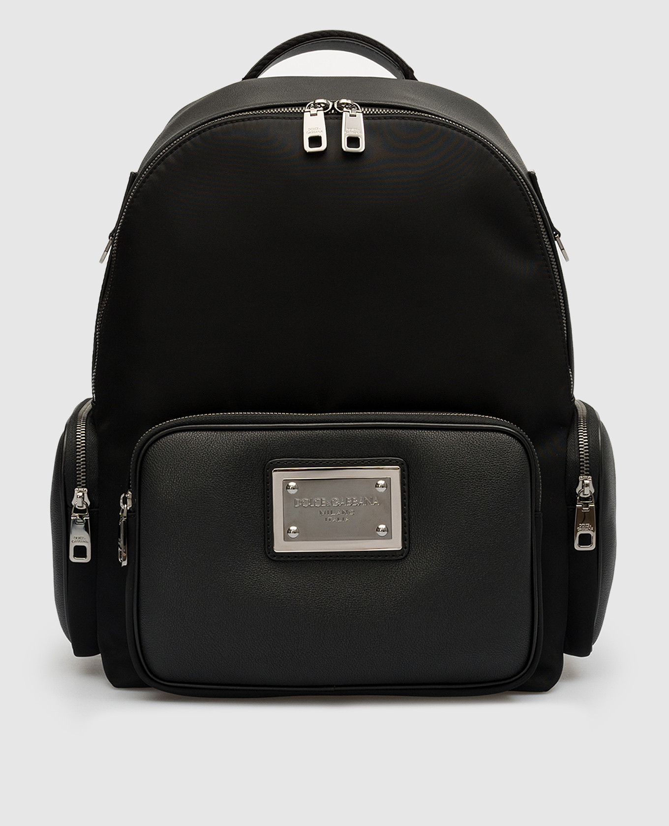 Dolce&Gabbana - Black combination backpack with logo BM2247AD447