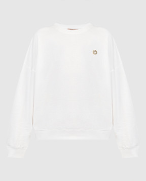 Twinset White sweatshirt with logo 241TP2673