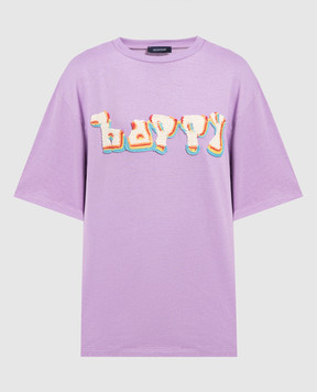 Max Mara Sportmax Purple t-shirt with appliqué SELVI