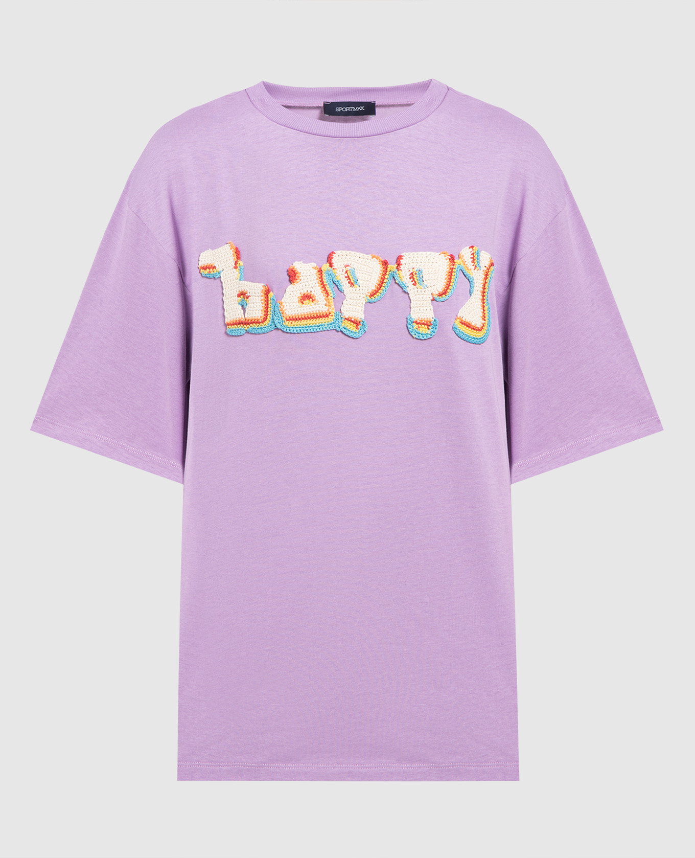 

Purple t-shirt with appliqué Max Mara Sportmax, Violet