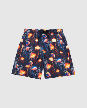 Vilebrequin Children's blue Jim swimming shorts in a print JIMC3B29