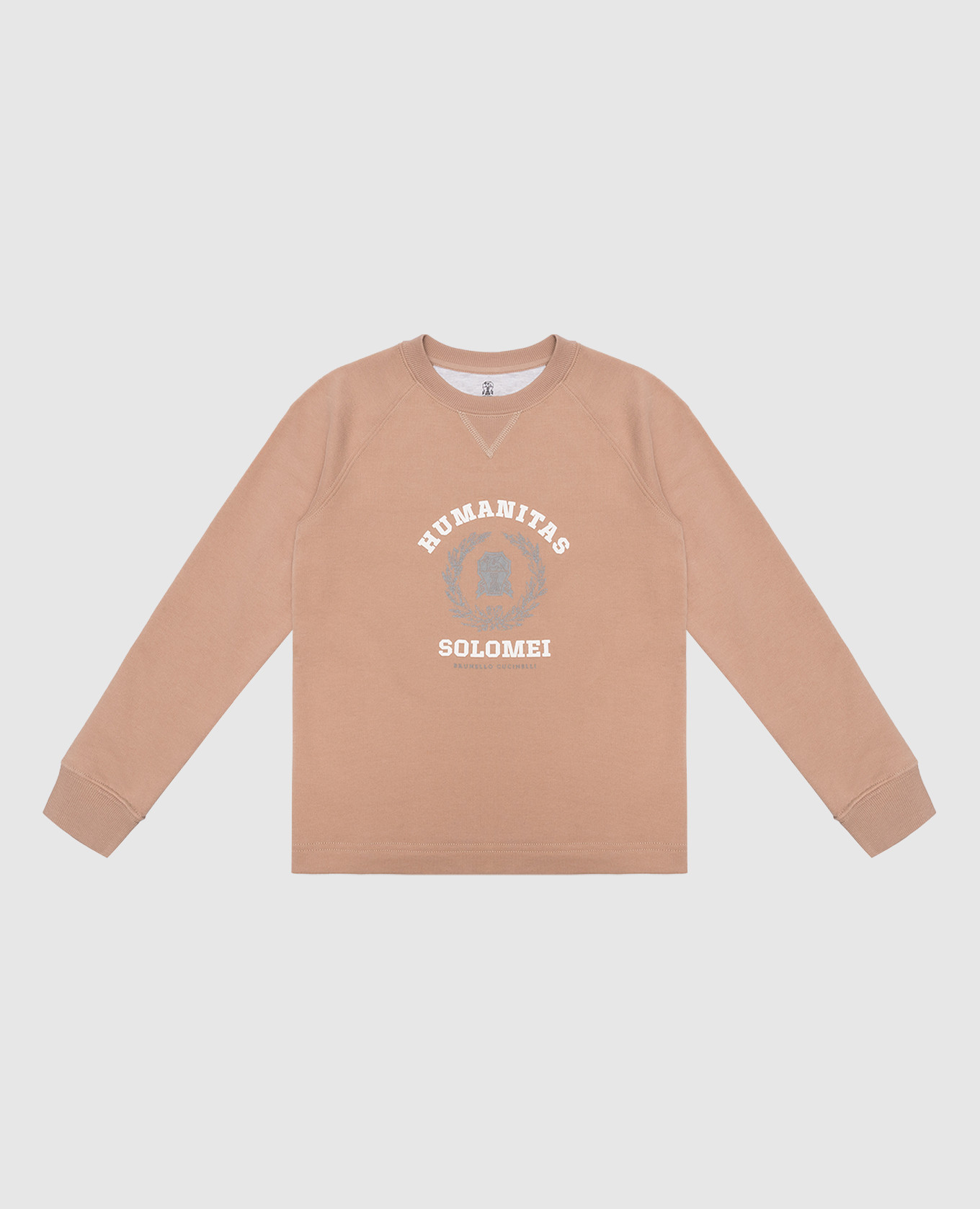 

Children's brown jumper with logo print Brunello Cucinelli
