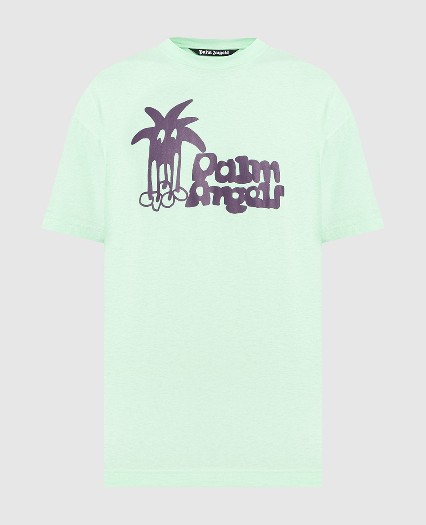 

Green T-shirt with a print Palm Angels