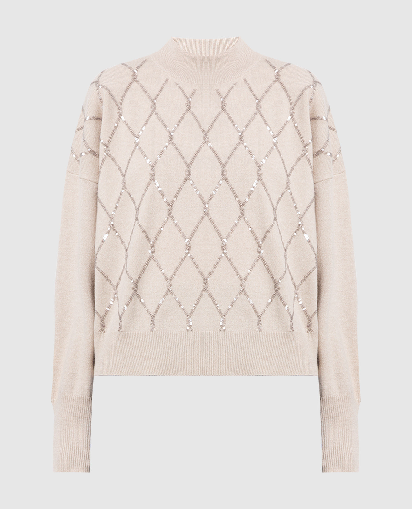 

Beige jumper with sequins Brunello Cucinelli