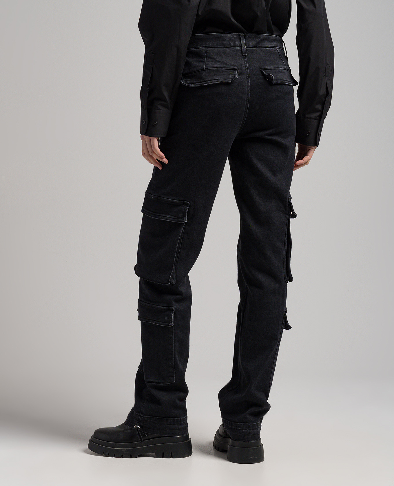Tori logo cargo pants in black Dondup 4