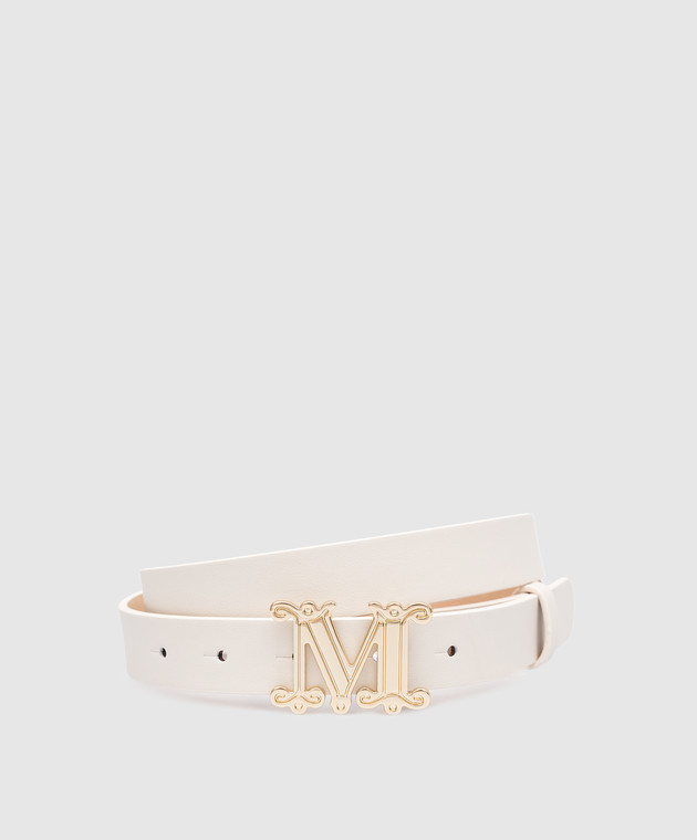 Max Mara - White leather belt MGRAZIATA25 MGRAZIATA25 - shop  display picture 2