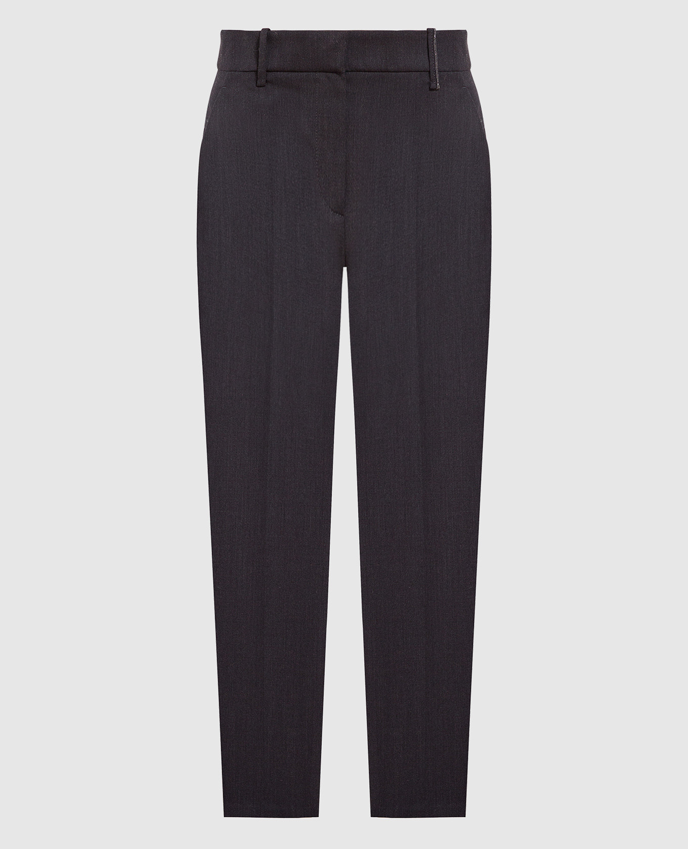 

Gray pants with monil chain Brunello Cucinelli, Серый