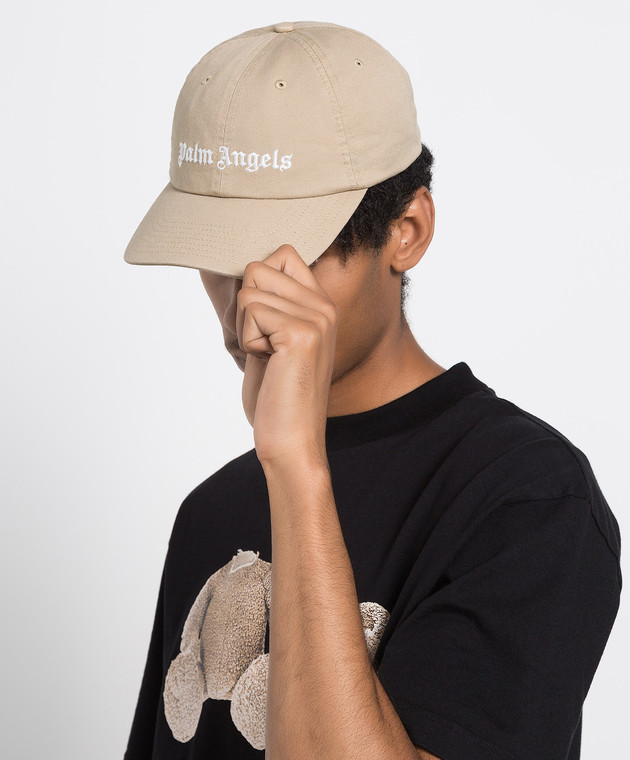 Palm Angels Classic Logo Bucket Hat outlet in Beige