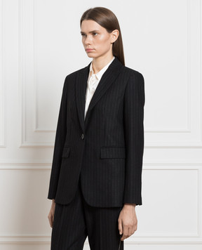 Peserico Black striped jacket S0160301991