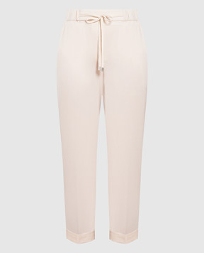 Peserico Beige wool pants with lapels P04651D02008