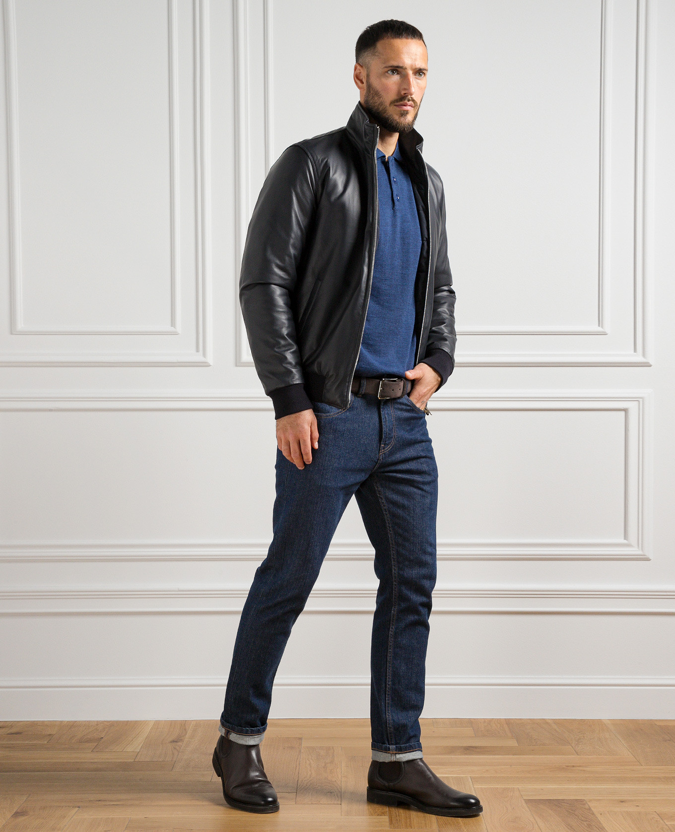 

Blue wool polo shirt Cashmere&Whiskey