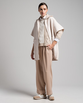 Peserico Beige trousers with a high fit P04839A03470