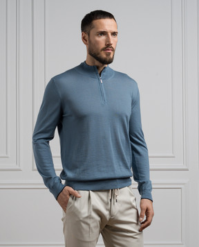 MooRER TERNIMLL blue wool jumper TERNIMLL