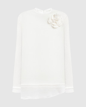 Ermanno Scervino White jumper with appliqué D432L322ODX